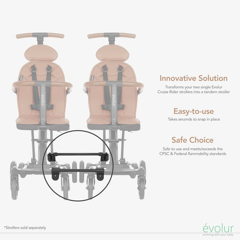 Evolur Twin Connector for Cruise Rider Strollers