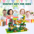 JIXIn Dinosaur Marble Runs for Kids 4-8, Compatible with DUPLO Lego Sets, 125 PCS Classic Big Blocks STEM Toys for Age