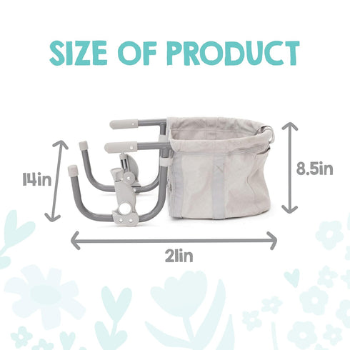 Regalo Easy Dinner Hook-On High Chair, Portable Clip-On Baby High Chair for Table, Foldable Travel High Chair