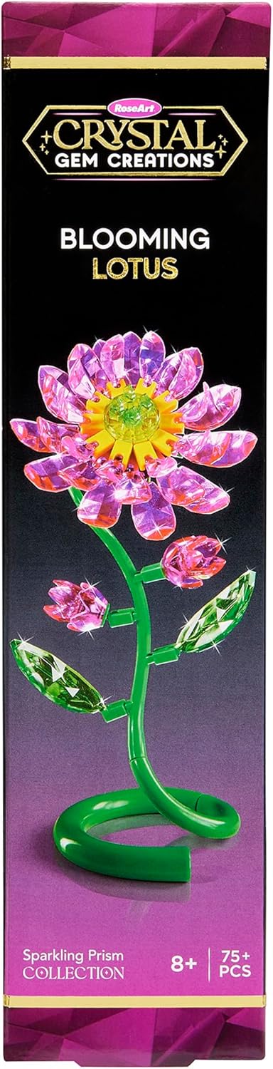 75+ 8+ Crystal Gem Creations Blooming Lotus Flower Kit by RoseArt, Pieces, Great for Adults, Tweens and Children Ages