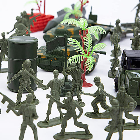 AMOR PRESENT 307 PCS Army Toys Military Set with Plastic Toy Soldiers, Figures, Accessories, Vehicles, and Aircraft