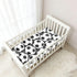 CZXW 52" 28" Soccer Balls Black White Crib Sheets Fitted x Natural Cotton Soft & Breathable for Baby Crib Mattress