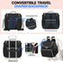 Xocvji Backpack 4 1 Diaper Bag with Changing Pad, Crossbody in Convertible Baby Bag with Insulated Pockets and Stroller