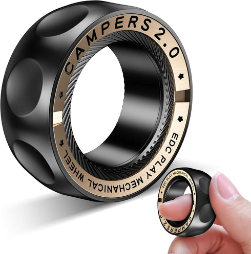 Upgrade Fidget Spinner for Stress Relief,Magnetic Fidget Spinner Rings with Relax Sounds,Stainless