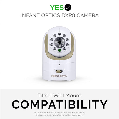 Corner Mount Infant Optics DXR-8 & Pro Adhesive Wall Shelf, Optimal Viewing, Easy Installation, No Mess, No Screws