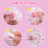 Aori Pacifier Clips for Rebron Baby Dolls Pacifier Holders Silicone Paci Clips with Magnetic Paci -Pink