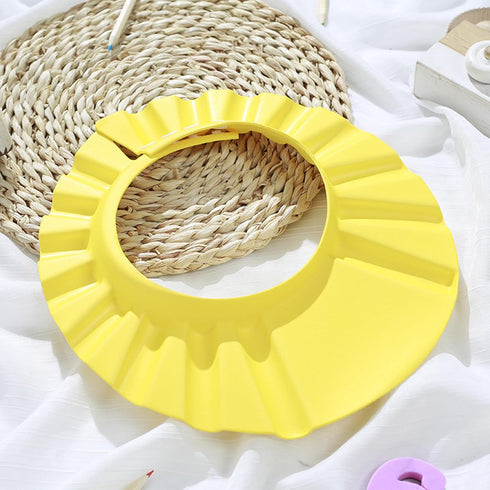 Blue Baby Shower Cap, Bath Shampoo Cap Hat,Soft Hat Adjustable Visor Cap,Protect your eyes and face from water,Suitable for infants, children and pets from 0 to 12 years old