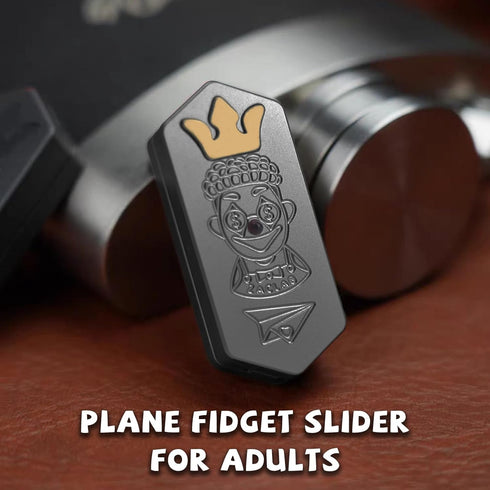 Plane Fidget Slider, Aluminum Mechanical Fidget Slider EDC Fidget Toys Adults Stress Relief Toy Gadgets for Men