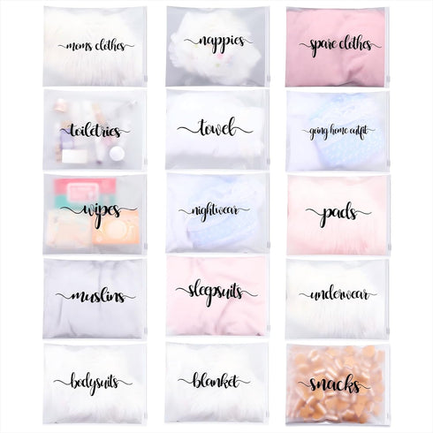 Boao 15 Pack Hospital Bags for Labor and Delivery 11 x 14