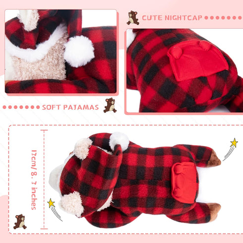My OLi 15" Alpaca Stuffed Animal, Llama Plush Toy Wearing Pajamas, Soft Bedtime Gifts for Babies Kids