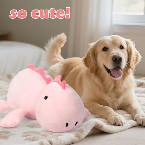 BESTVIVE 3.5lbs 24 Inch,Pink Weighted Dinosaur Plush Soft Stuffed Dino Weighted Plush Animal Dinosaur Throws Pillows