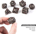 DND Dice, Hollow D&D Metal Dice Set with Gift Box, 7 PCs Steampunk Polyhedral Dice for RPG Games