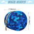 Blue Shades Round Pacifier Storage Case with Zipper, Portable Pacifier Case for Travel, Diaper Bag & Purse, Pacifier