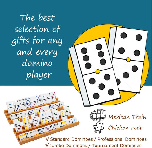 Organizer(Set 4) Exqline Wooden Domino Racks Trays Holders of - Premium Domino Tiles Holder Racks for Mexican Train
