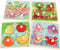 Wooden Peg Puzzles for Toddlers 1-3, Educational Preschool Peg Puzzle Toy, Set of 4 - Farm, Dinosaur, Fruit and Marine