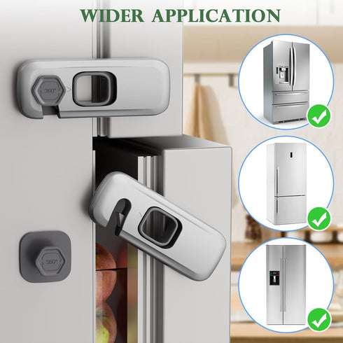 5 Pack Child Proof Refrigerator Lock, Baby Proofing Cabinet Locks for Fridge, Drawers, and Oven