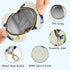Blue Berry Round Pacifier Storage Case with Zipper, Portable Pacifier Case for Travel, Diaper Bag & Purse, Pacifier