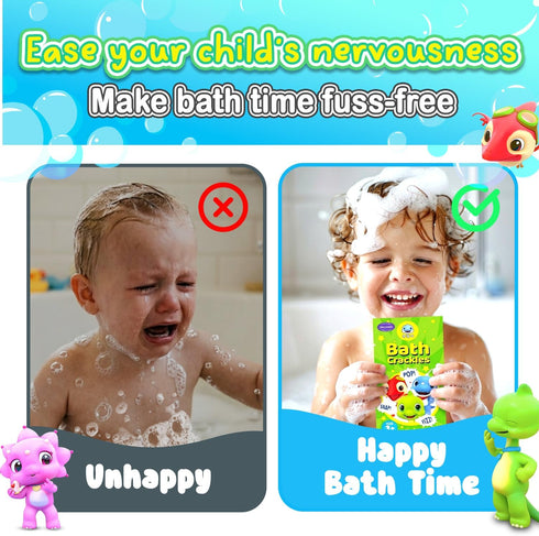 12 Pack, SWCANDY Bath Crackles for Kids Toddler Boys Bath Toys Nontoxic & Fragrance-Free a Unique Kids, Swirl Water