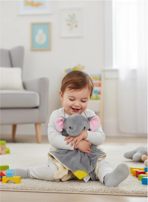 10 BEREST Elephant Baby Lovey Rechargeable Sleep Soother with White Noises (Heartbeat, Shushing & Lullabies) & Cry