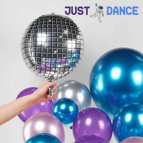 Chrome Purple and Blue Balloon Garland Arch Kit: 130Pcs Double Stuffed Lilac Silver Metallic Balloons for 2024