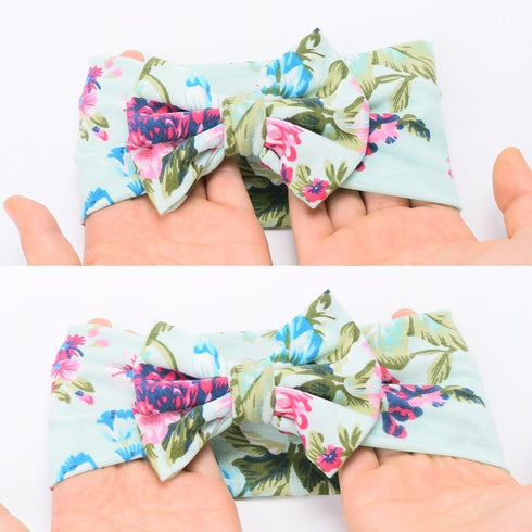 Galabloomer Receiving Blanket and Headband Set, Flower Print Baby Swaddle Blankets