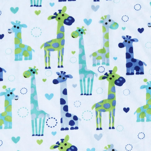 30x40 Inches CREVENT Minky Baby Blanket for Boys, Soft Plush Receiving for Newborns - Giraffe