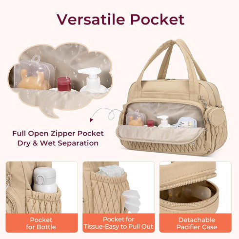 Large Capacity Crossbody Diaper Bag for Moms