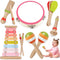 Baby Musical Instruments for Girls-Montessori Wooden Toys for Toddlers 1-3,Percussion Instruments Set