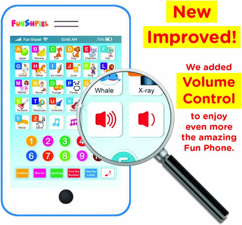Kid Tablet for Kindergarten Learning Activities - ABC Learning for Toddlers, Kids Phone Toy for Speech Therapy & Letter