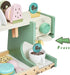medoga 3-in-1 Counter 28 3 4 5 6 Wooden Ice Cream Toy, Ice Cream with Coffee Maker PCS Toddler Pretend Play Kitchen