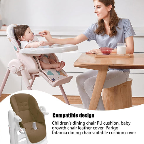 Generic PU Leather High Chair Cover Replacement for Baby - Soft Padding Seat Cushion for Gra-cos, Ao-neo, mic Jane, Peg