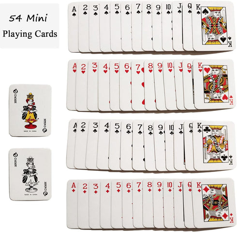 Mini Playing Cards - 10 Set Poker Cards with Gift Box, Miniature Poker Set for Travel Game, Great Novelty Gift