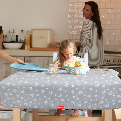 42X46 Inch Splat Mat for Under High Chair, Non Slip Waterproof Mealtime Floor Mats Washable Portable Picnic Splash Mat