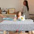 42X46 Inch Splat Mat for Under High Chair, Non Slip Waterproof Mealtime Floor Mats Washable Portable Picnic Splash Mat