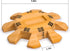 Yellow Mountain Imports Wooden Hub Centerpiece for Mexican Train Dominoes Game, 5.8 Inches, Up to 8 Players