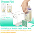 Ugotfeels 2 Breastmilk Storage Container with L Shaped Dividers to Flatten Standing Breast Milk Bags in Organizer Bins