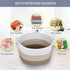 Extra Large Blanket Basket 87L - Cotton Rope Laundry Basket for Baby Nursery, Large Clothes Basket, White & Brown