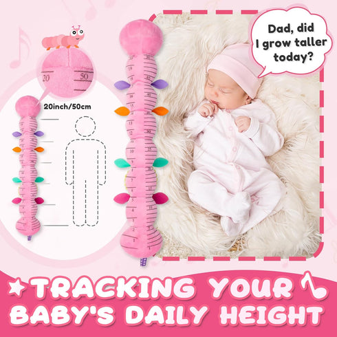 Baby Toys for 0-12 Months - Musical Stuffed Animals with Multi-Sensory Crinkle and Rattles for Newborns