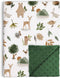 Buerhanerry Woodland Baby Blanket for Girls Boys, Soft Double Layer Minky with Dotted