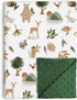 Buerhanerry Woodland Baby Blanket for Girls Boys, Soft Double Layer Minky with Dotted