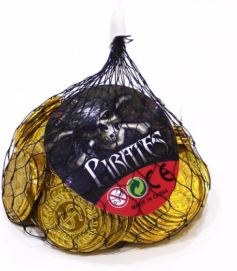 100Pcs Plastic Play Coins Gold Pirate Treasure Hunt Coins - Toys for Kids Party Theme Props & Decoration