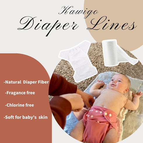 400 11.8 7.1in Diaper Liners Kawigo Cloth Diaper Liner for Baby Cloth Diaper Natural Soft Rayon Made from Bamboo Sheets