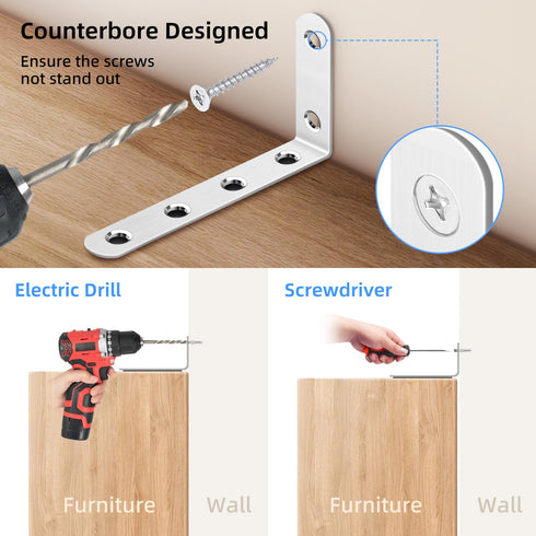 Furniture Anchors Anti-Tip Baby Proofing: Safety Straps Kit for Dresser, Secure 400 lbs Bookcase to Wall, 4 Pack