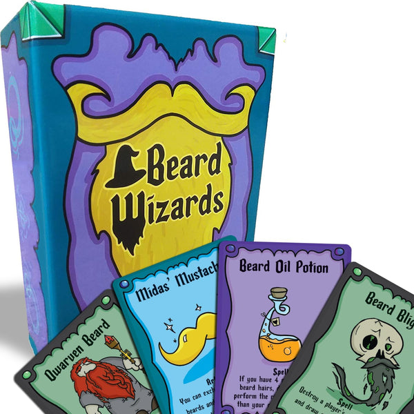 Beard Wizards Card Game for 2-5 Players by The Dusty Top Hat