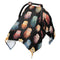 Mazeann Watercolor Owl Black Car Seat Cover Baby Breathable Soft Infant Carseat Covers