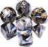 CiaraQ DND Polyhedral Dice Set - Black Dice Bag for D&D RPG MTG Role Playing Table Games