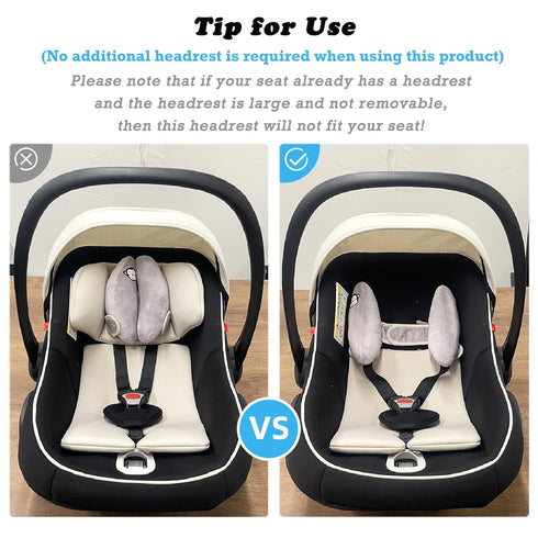 Baby Travel Pillow, Adjustable Head Neck Pillow for Infant Car Seat, Stroller Headrest Pillow for Infants, Banana