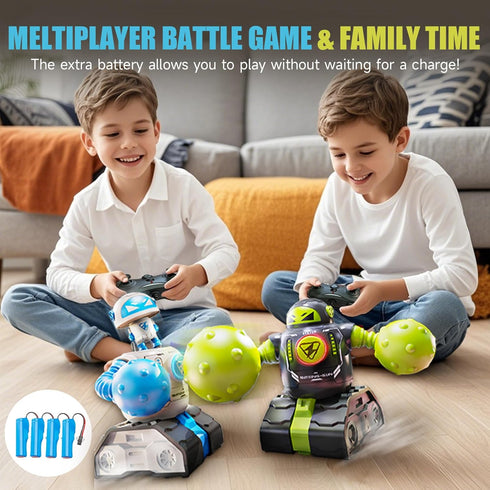 cxjoigxi Set 2, 5 6 7 8 9 10 11 12 Remote Control Fighting Robot Toys of RC Ejecting Battle Bots with Light & Sound