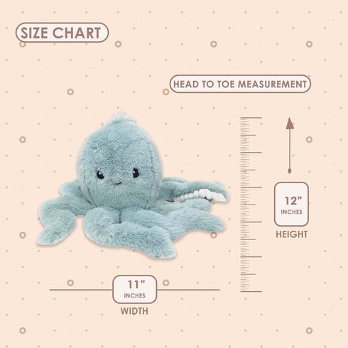 MON AMI Oda The Octopus Stuffed Animal Toy: 11” Plush, Great for Nursery Décor and Gifts for Kids