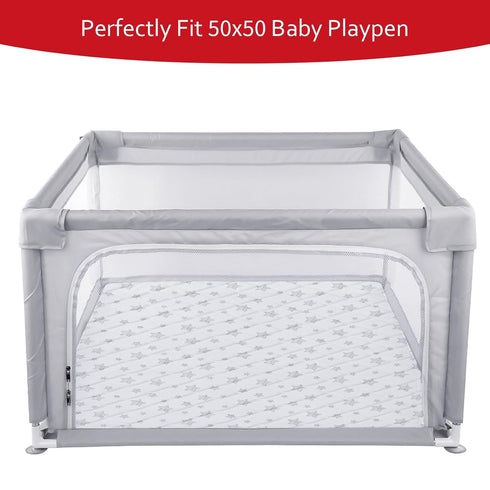 50''x50'' Premium Foam Baby Play Mat, Playpen Mat, One-Piece Crawling Mat for Babies, Infant and Toddler, Baby Floor